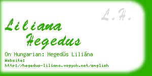 liliana hegedus business card