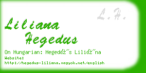 liliana hegedus business card